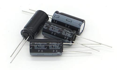 3300uF 10V Radial Lead Aluminum Electrolytic Capacitors for Do it Yourself Repairing of LCD TVs and Consumer Electronics - 4 pc.