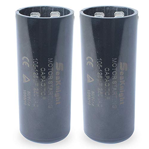 105-126 uf MFD Capacitor 220-250VAC,Motor Start Capacitor Replacement for Compatible with Franklin 1HP, 1.5hp and 2HP Well Pump Control Box Pack of 2