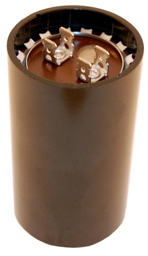 NTE Electronics MSC125V216 Series MSC Motor Start AC Electrolytic Capacitor, Two 0.250" Quick Connect Terminals, 216-259 µF Capacitance, 110/125V
