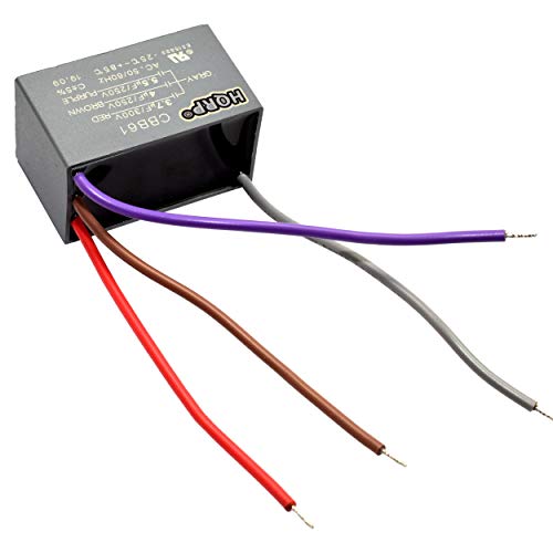 HQRP Capacitor fits Hampton Bay Ceiling Fan CBB61 3.7uf+4uf+5.5uf 4-Wire UL Listed