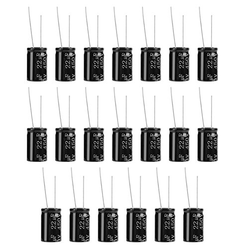 20pcs 450V 22uf 105℃ Long Leads Axial Electrolytic Polarized Capacitor Kit Electronic Component Set