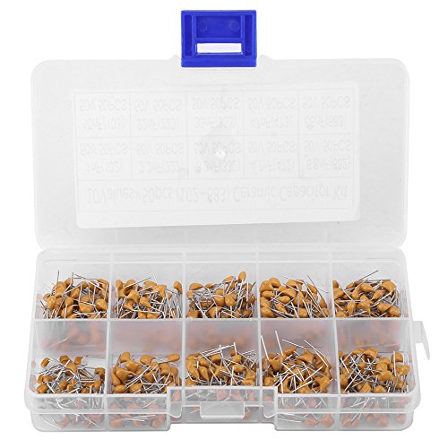 Capacitor, 500pcs 10 Values 50V 1NF(102)-68NF(683) Ceramic Capacitor Electronic Monolithic Capacitor Assorted Kit