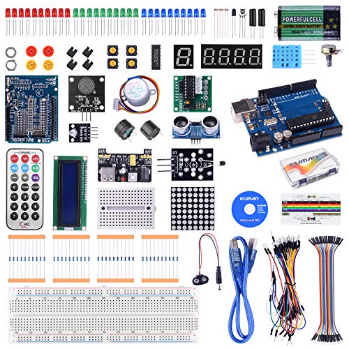 kuman Complete Starter Kit with Detailed Tutorial and Reliable Components for Arduino Project Mega 2560 Robot breadboard Kits