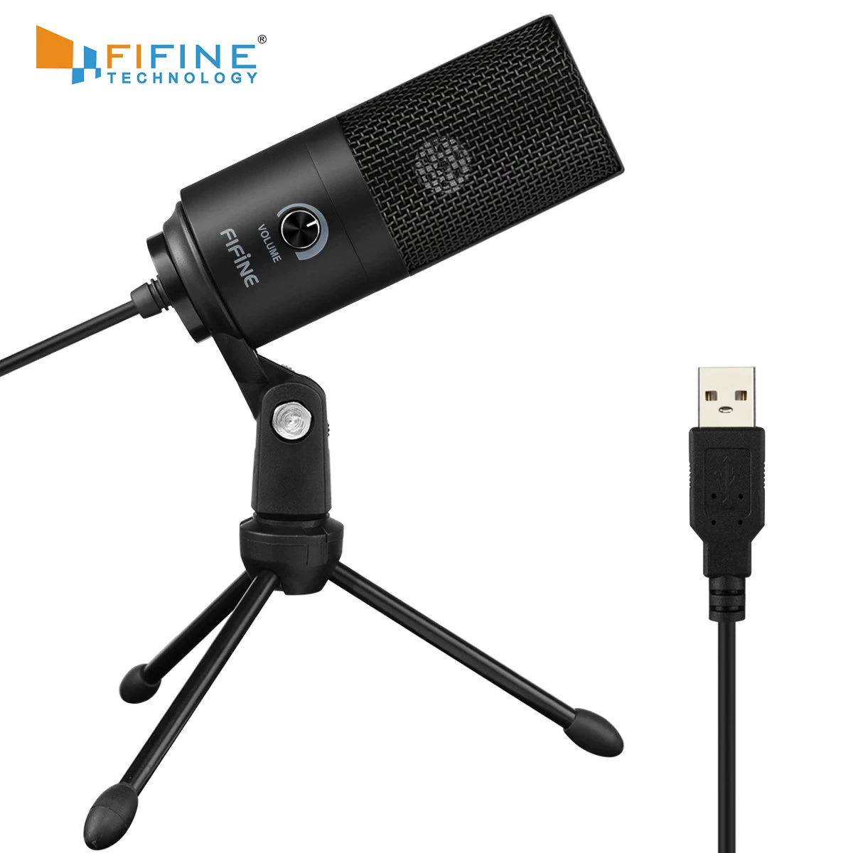 Fifine-Micrófono de grabación de condensador USB de Metal, para portátil, Windows, grabación de estudio cardioide, voz sobre, YouTube-K669
